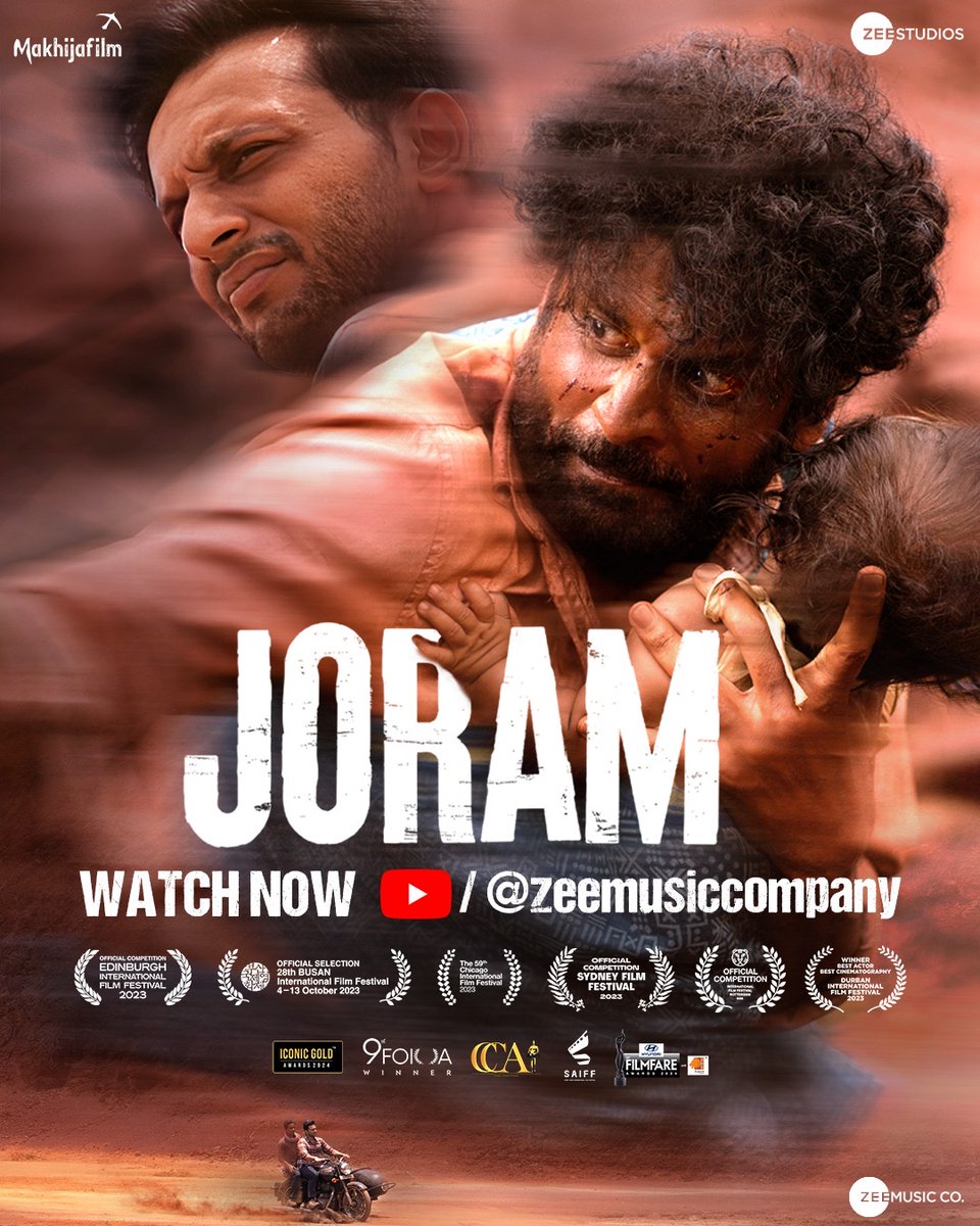 #Joram (2023) by @nakdindianfakir, ft. @BajpayeeManoj @Mdzeeshanayyub @smita007 @TannishthaC #MeghaMathur #NimmyRaphel & @rajshriartist, now available on @ZeeMusicCompany YouTube channel. Link: youtu.be/tqgdlTbVSoE?si… @piyushputy @casting_bay @mangeshdhakde @ZeeStudios_