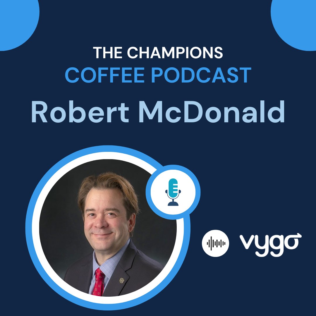 Join Joel Di Trapani &amp;  Ben Hallet on the Champions Coffee Podcast as they sit down with Robert H. McDonald, Dean of University Libraries/Sr. Vice Provost of Online and Extended Education.

Tune in for this episode on Spotify - spoti.fi/3VKro8E

#vygo #studentsupport