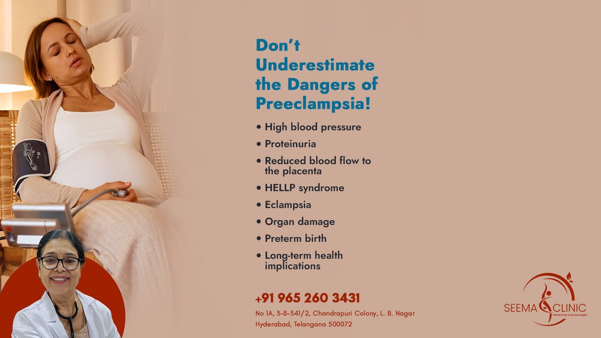 Preeclampsia is a serious condition that can occur during pregnancy, typically after the 20th week. It is characterized by high blood pressure and signs of damage to other organ systems, most commonly the liver and kidneys. 

#drseema #gynecology #preeclampsia #organdamage