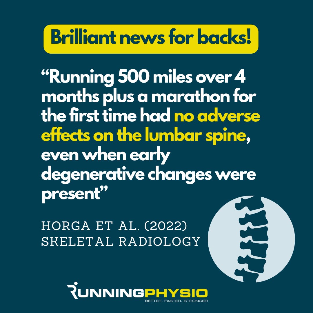 Running is not back for the back and may even strengthen the intervertebral discs! (see Belavy et al. 2017)