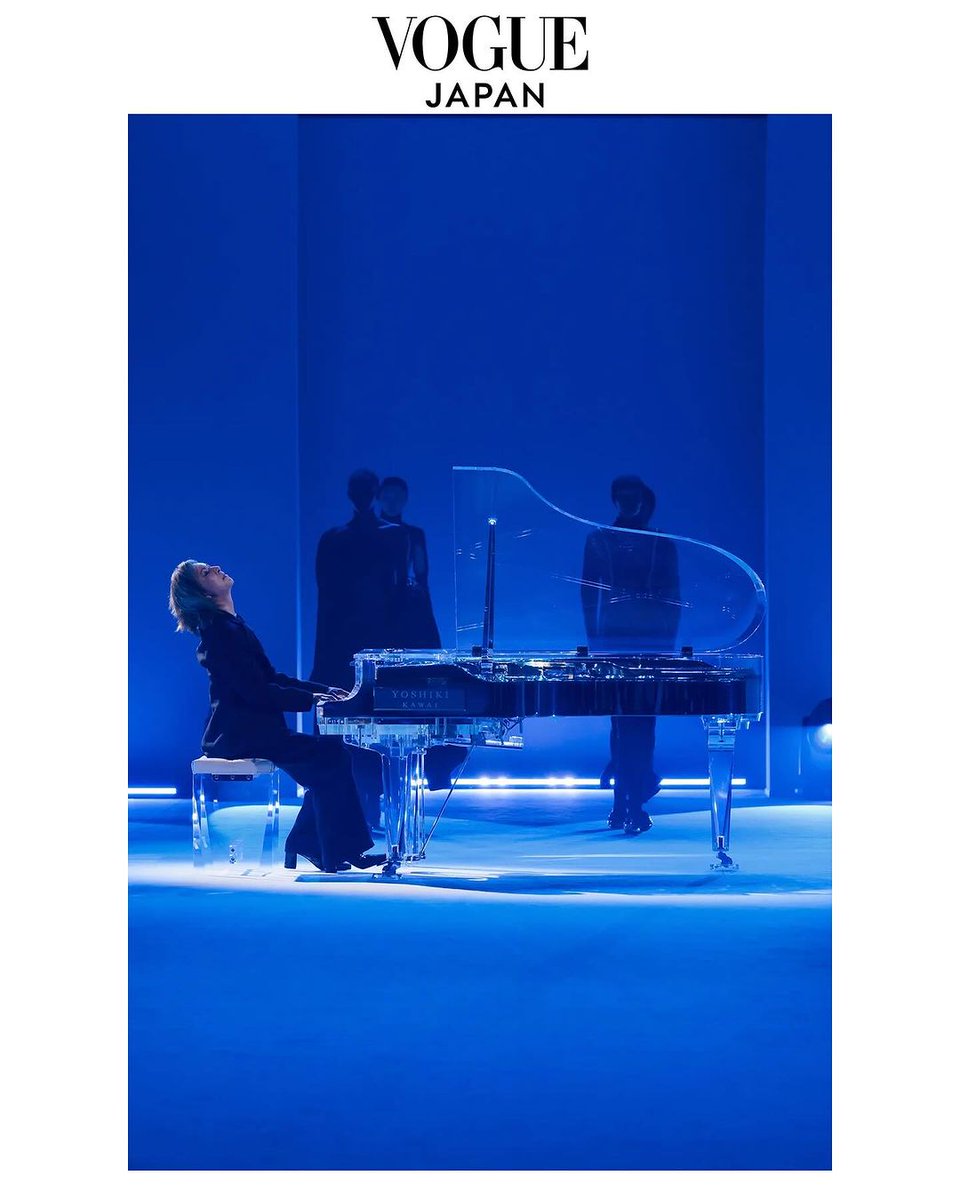Vogue Japan highlights from @Yoshikiofficial '@maisonyoshiki' Milan #Fashion Week FW 2024 debut. 

Yoshiki, Japanese icon and Kawai Artist, took to the runway & performed throughout the show on his #Kawai x #Yoshiki crystal grand #piano.

#KawaiPiano #GrandPiano #MilanFashionWeek