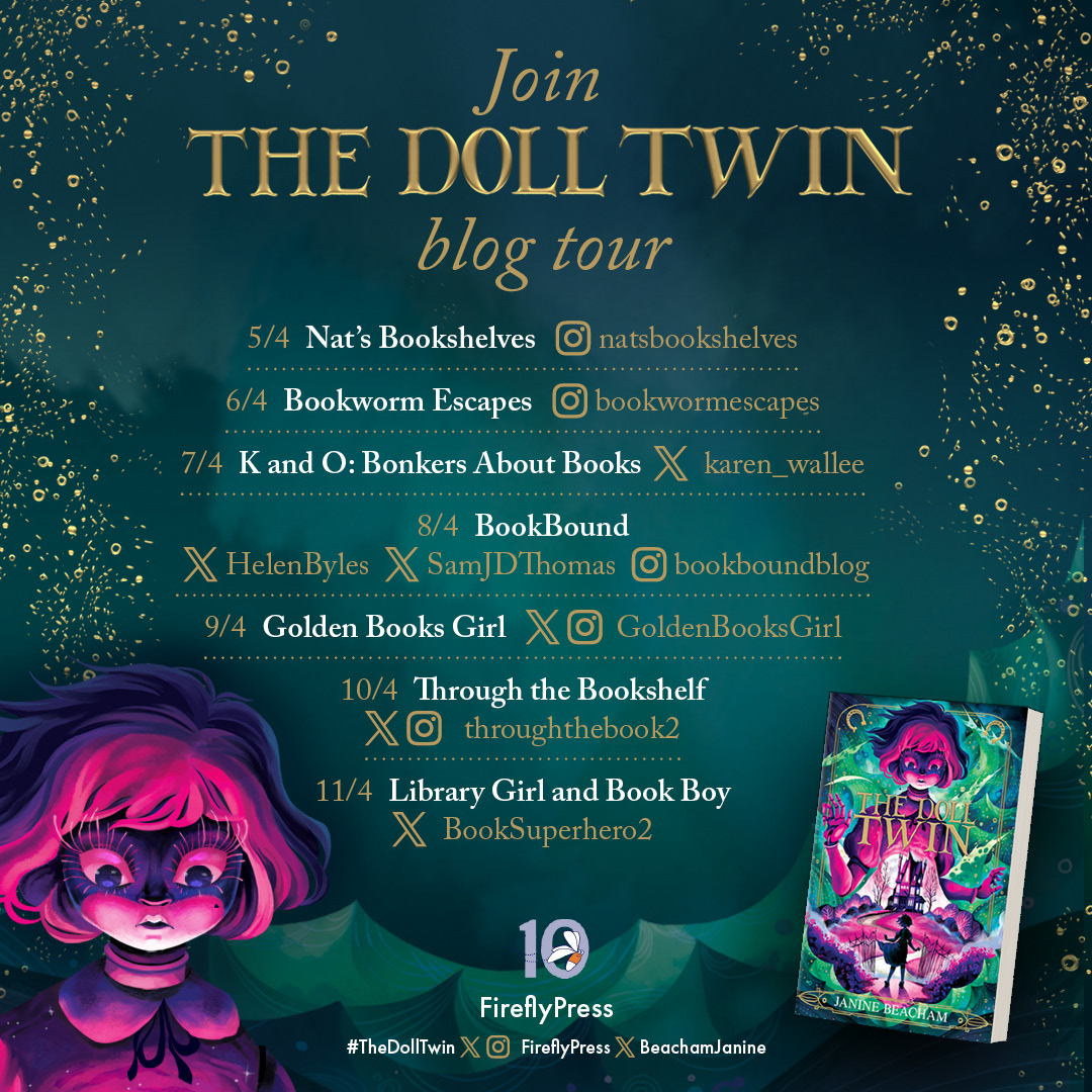 ✨💫🌟The Doll Twin blog tour starts TODAY 🌟💫✨ Head over to Nat's Bookshelves on Insta for the first stop!