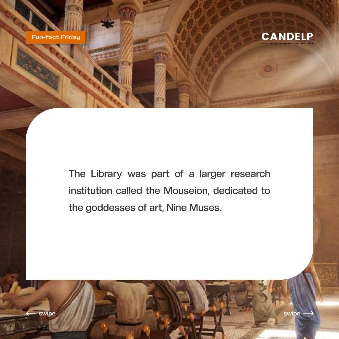 CandelpLaw's tweet image. FUN FACT FRIDAY
Ancient Libraries around the World: The Library of Alexandria
 
The Great Library of Alexandria was one of the largest and most significant libraries in the Ancient World. 

#AncientLibraries #AncientEgypt #Historyofknowledge #Funfact #Funfactfriday