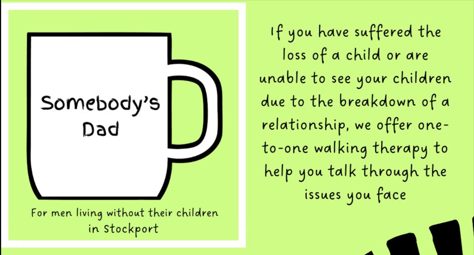 Somebody’s Dad is a free support network providing a free one-to-one walking therapy for men in the Stockport area who are living without their children, for whatever reason

Read More 👉 onestockport.co.uk/2024/04/somebo…

#onestockport