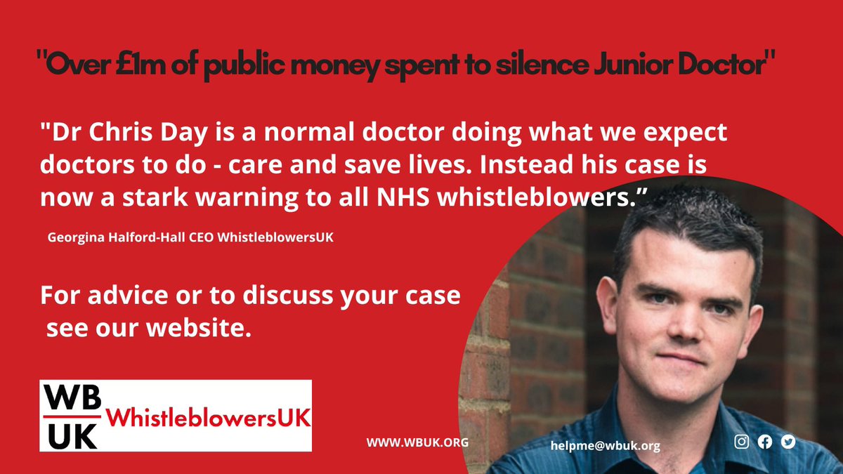 @Jeremy_Hunt The taxpayer continues to fund blindingly obvious attempts to silence & crush @drcmday for doing his job and protecting sick patients! We ask you to join our call on the #EAT to challenge appallingly injustice in the #ET @MedicineGovSte @peter__duffy @MaryRobinson01