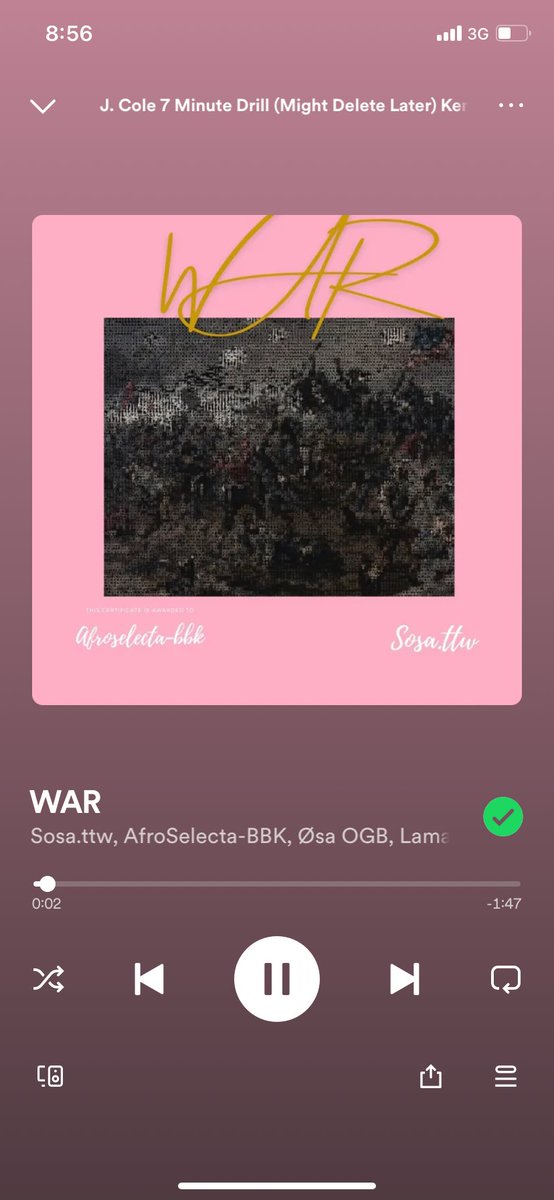 Sosa.ttw x AfroSelecta just dropped. This is a full circle moment for me. Verses from @osa_ogb and @shima_lamar on this one too WAR OUT EVERYWHERE