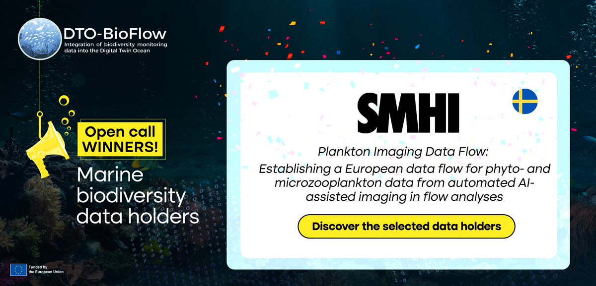 🌊🔍 Exciting voyage ahead! @SMHI  is the final gem in the #DTOBioFlow Open Call, tackling the vast sea of data challenges. 
🚀 Their pioneering work on a unified format for Imaging Flow Cytobots is steering us towards clearer waters in ocean research! 🔗tinyurl.com/2s3rdram