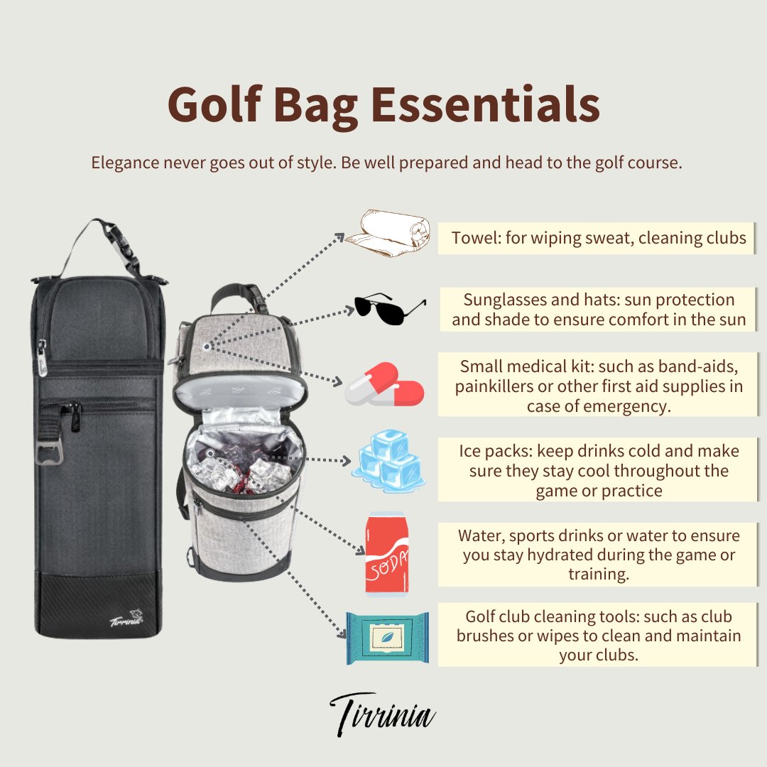 Hit the links in style with Tirrinia's Golf Bag Essentials. From sleek coolers to handy organizers, we've got everything you need to elevate your golfing experience. ⛳️⛳️

#Tirrinia #GolfEssentials #GolfLife #GolfReady #golfcoolerbag #GolfElegance #GolfLuxury