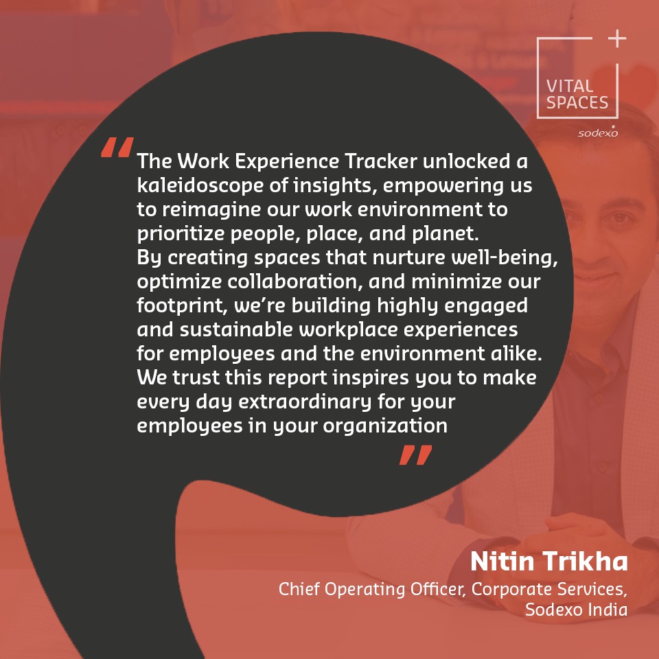 Nitin Trikha, the visionary Chief Operating Officer, Corporate Services, Sodexo India, shares profound insights from a study on the Work Experience Tracker. Know more about it - bit.ly/4aGJkoX #Sodexo #SodexoIndia #WorkEnvironment #futureofwork #employeewellbeing