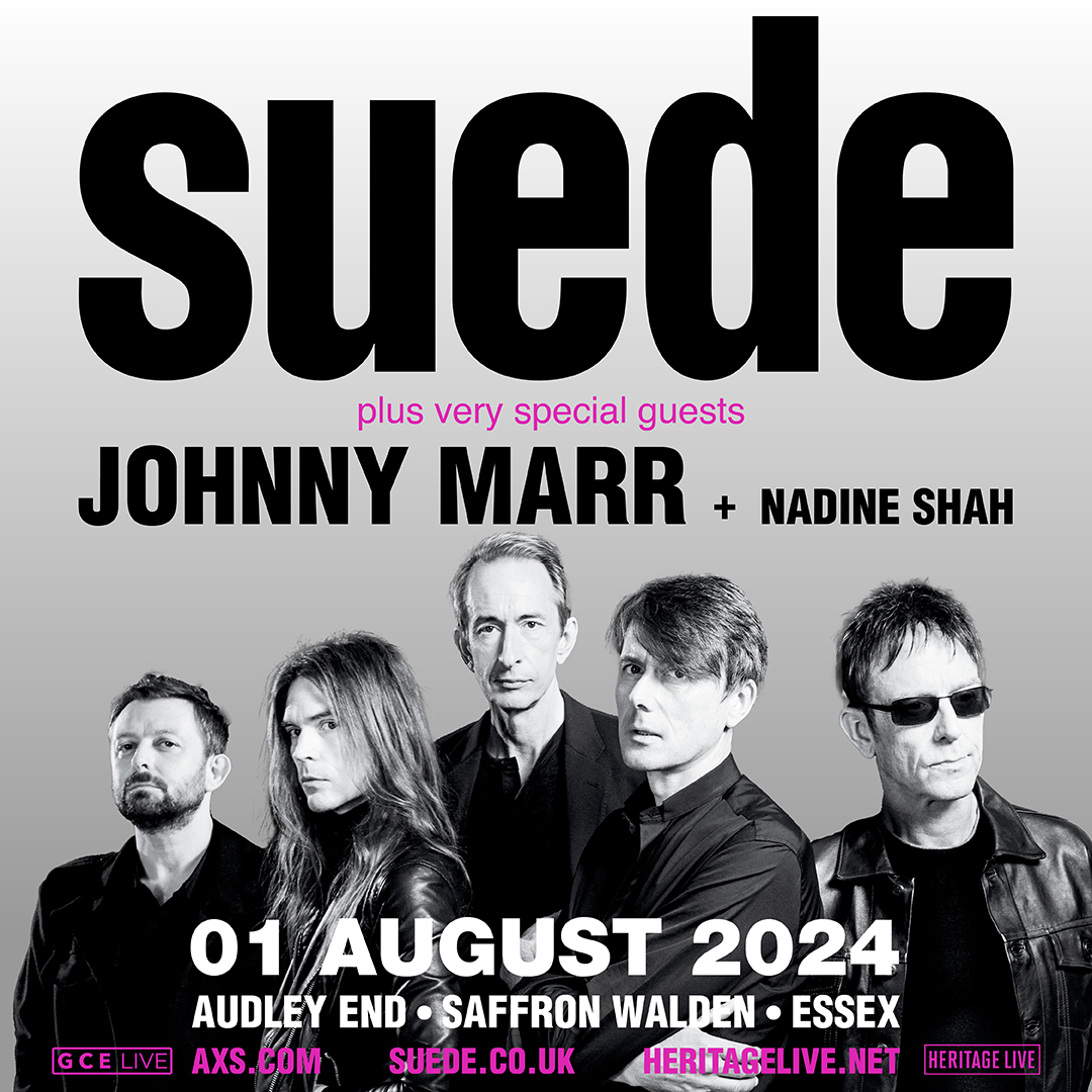 @suedeHQ + @Johnny_Marr + @nadineshah at @EHAudleyEnd in Saffron Walden, Essex on 1st August 2024. Tickets OnSale now! bit.ly/SuedeTickets
