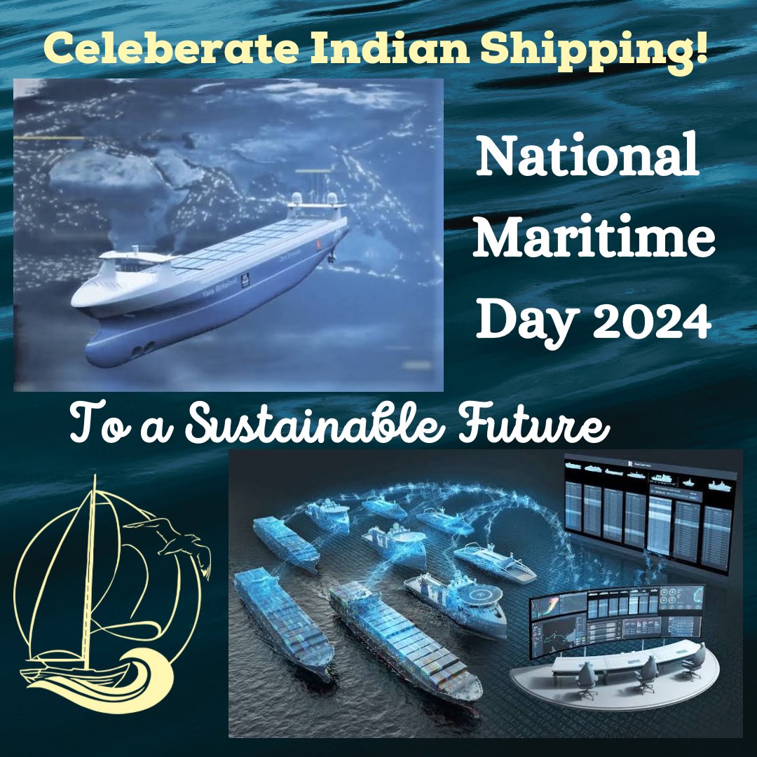 ⚓️ Celebrating India's rich maritime heritage & indomitable seafaring spirit on #NationalMaritimeDay! 🌊 Let's sail towards new horizons and embrace the deep blue wonders of our oceans. Celebrate the voyage with call to be #Sustainable and #FutureReady 🚢 🇮🇳 #India