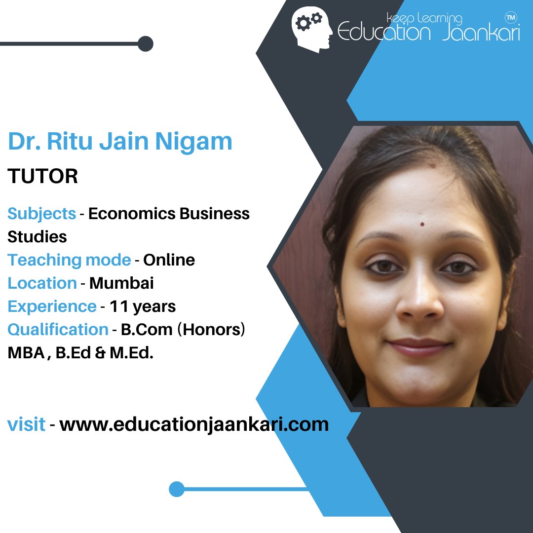 educationjnk's tweet image. 🌟 Meet Ritu Jain Nigam! 📚✨ 👩‍🏫 Experienced Economics &amp;amp; Business Studies Teacher 💼 Specializes in Online Learning 💡 Encourages Critical Thinking #EconomicsTutor #BusinessStudiesTeacher #OnlineLearning #Education #StudentSuccess #TeachingPhilosophy #VirtualLearning #StudyTips