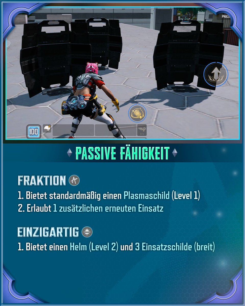 DE_NEWSTATE's tweet photo. NEW STATE HEROES - CHRIS
Schützt euren Trupp mit sofortigem Schildeinsatz 😎

Schützt euch mit einem Level-2-Helm.
🛡️Verstärkt euren Standort mit 3 Einsatzschilden.
🔋Verstärkt euer Team mit einem Plasmaschild-Boost! https://t.co/7eTqQvqiYO