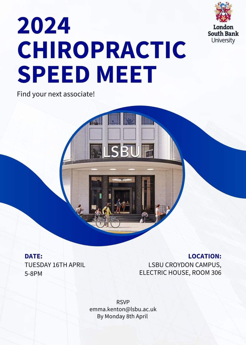 Looking for your next associate?
We are hosting a speed meet on the evening of April 16th 2024 at our London South Bank University Croydon Campus.
See the flyer for more details!