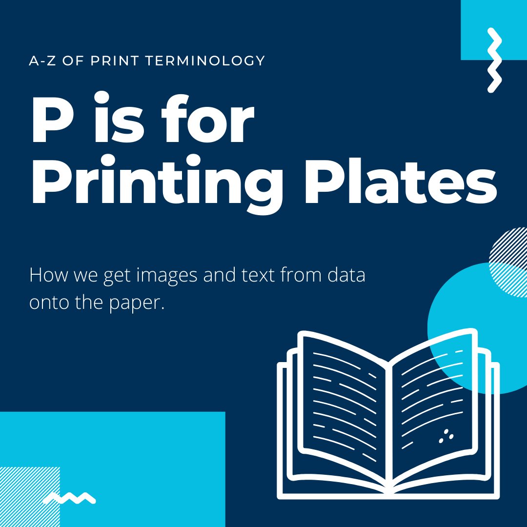 Printing plates are large aluminium sheets that we use to transfer the data from our screens onto the paper. Plates are loaded onto digital machines where a laser leaves the impression of the image area behind ⚡Then, later on in the process, ink will be attracted to this area!