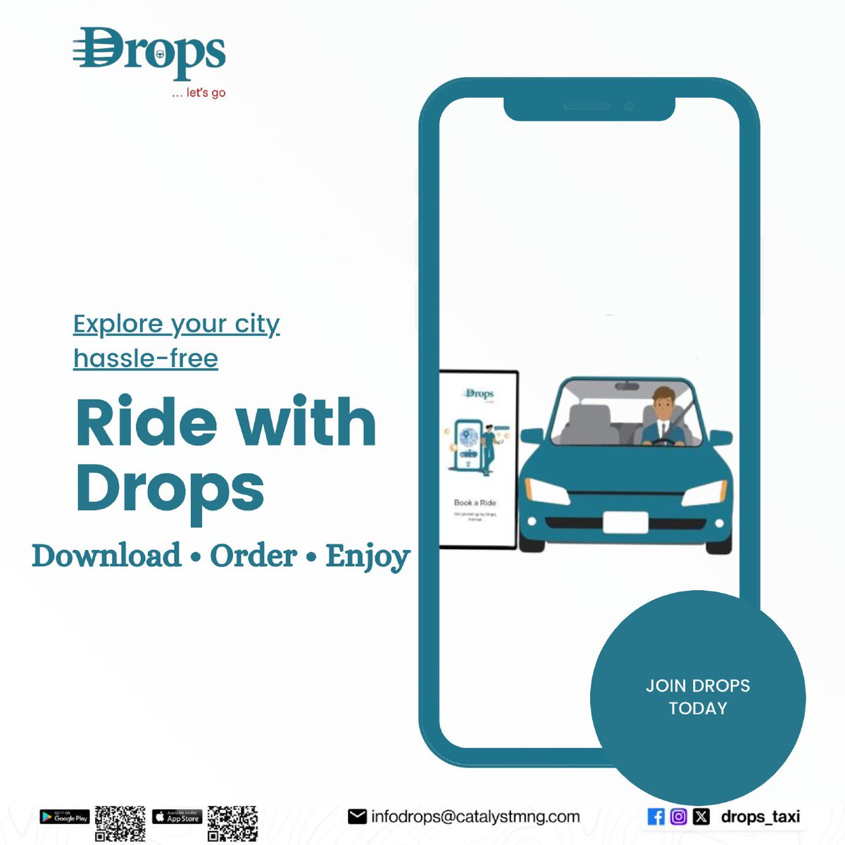 drops_taxi's tweet photo. Discover a safe, reliable, and convenient way to explore your city with Drops. 
 
Download now and enjoy hassle-free navigation and luxury rides at affordable prices. 

https://t.co/45GBN3SyYe https://t.co/7KYOKwUXvS