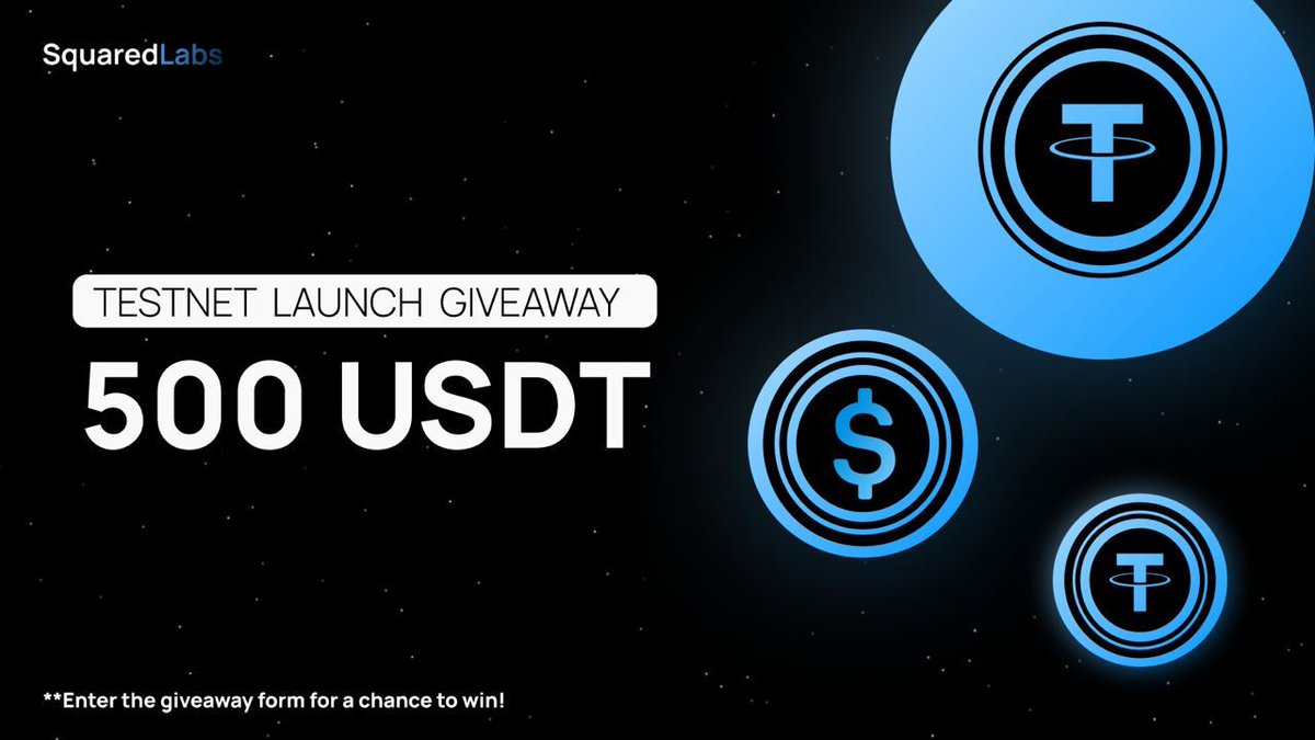 🔥 USDT Giveaway Event 🎁 Total Reward Pool 500 $USDT ✅ Complete #gleam gleam.io/e8cTb/squared-… #Airdrops #Giveaway #crypto #airdropcrypto #airdrop #usdtgiveaway