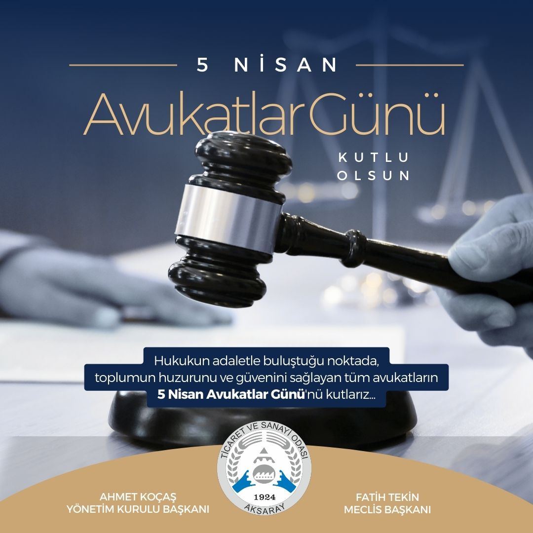 📌Hukukun adaletle buluştuğu noktada, toplumun huzurunu ve güvenini sağlayan tüm avukatların 5 Nisan Avukatlar Günü'nü kutlarız..