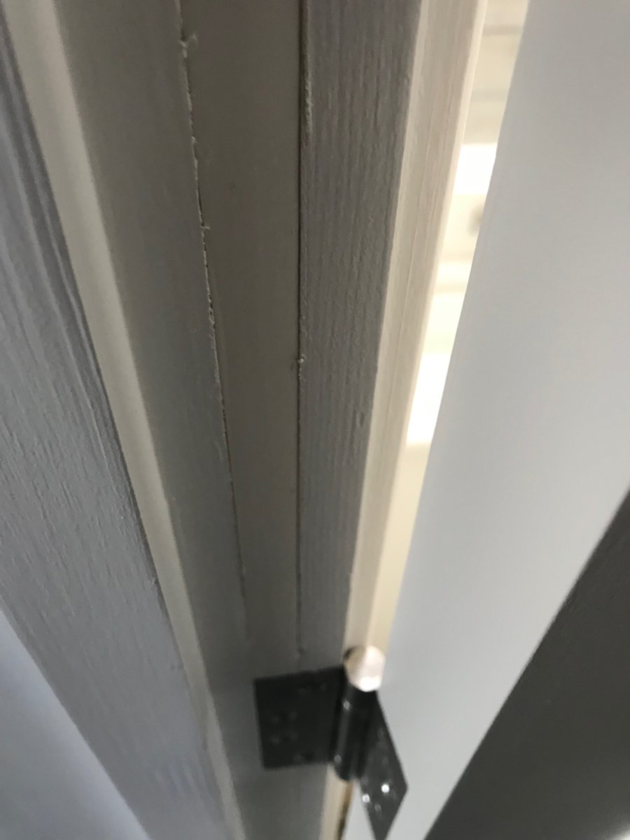 The amount of times I see fire door linings without intumescent strips fitted.
As a surveyor you can only wonder why would you leave them out ?
This is a perfect example of how it should be