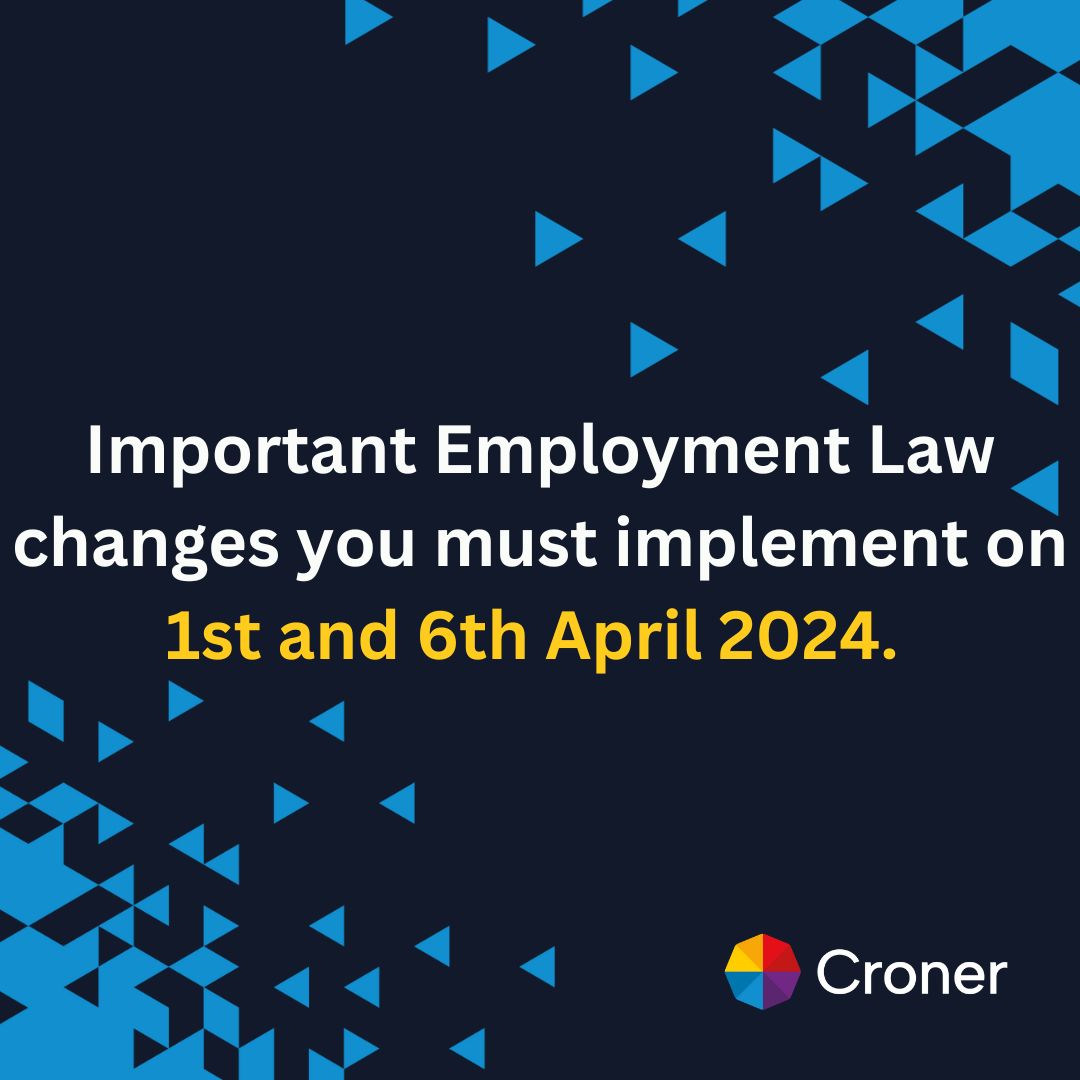 Important Employment Law Changes are happening on the 1st and 6th April 2024. Changes include: ✅ Carer's leave ✅ Paternity Leave ✅ Flexible working ✅ Holiday Pay Speak to one of our experts on 0800 082 3803 to ensure you're remaining compliant. ow.ly/K1QA50QVqs1