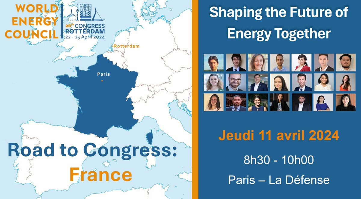 📣Challenge <a href="/ENGIEgroup/">ENGIE</a> - <a href="/PwC/">PwC</a> : Shaping the Future of #Energy
📅Venez débattre avec les jeunes professionnels du Conseil Français de l'Énergie sur 4 thèmes clés du <a href="/WECongress/">World Energy Congress 2026</a> le 11 avril, de 8h30 à 11h. 
ℹ️ bit.ly/4cHT0S1
1: How do you see global resources evolving? 👇🏻
