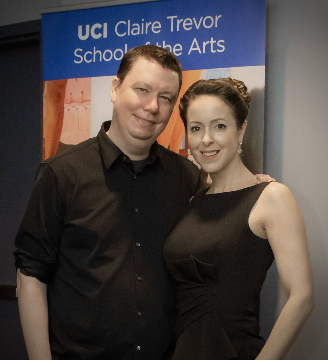 With Irene after the TWILIGHT MASS performance at UC Irvine, California.