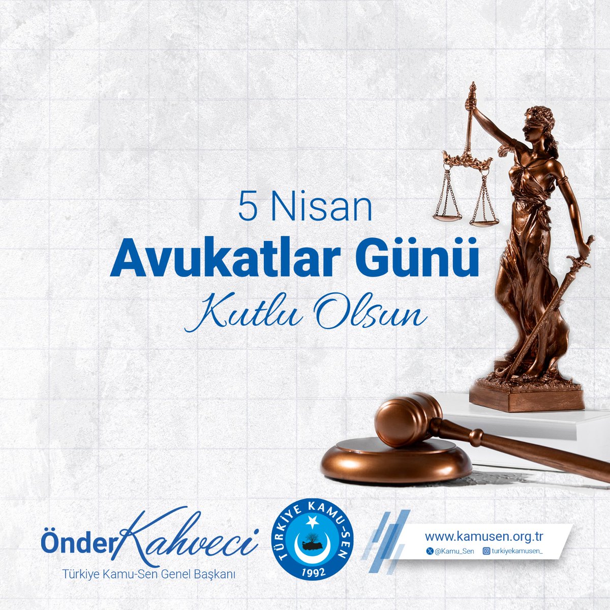 Tüm Avukatlarımızın 5 Nisan #AvukatlarGünü Kutlu Olsun.