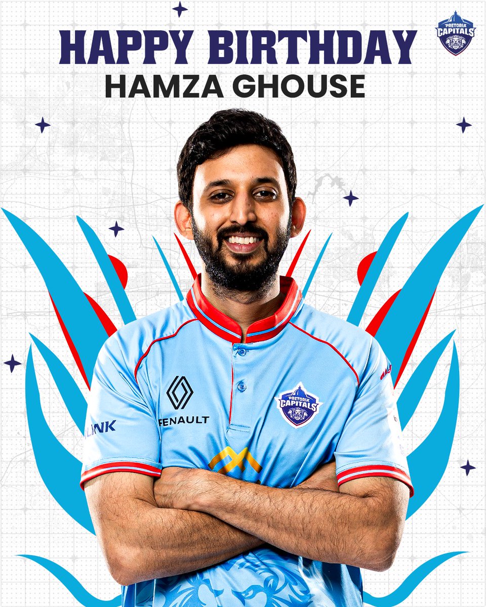 The Pretoria Capitals family wishes many many Happy Returns of the day to our team manager, Hamza Ghouse. 💙🎂 #RoarSaamMore