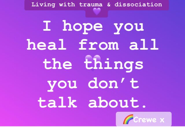 💜 Let’s start talking 💜
#cptsd #community #conversation #trauma #youarenotalone #isolation
