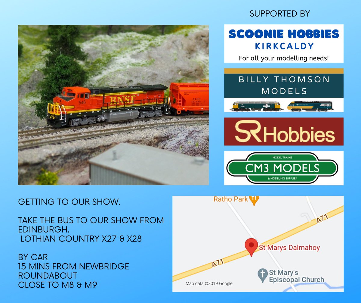 Model Rail Scotland might be over for another year. However there are many more small shows taking place all over Scotland. This weekend it’s the “Lothians Model Rail Show 2024” at St Mary’s Church Hall, Dalmahoy.