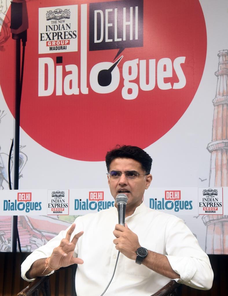 The @INC leader ⁦@SachinPilot⁩ said at @NewIndianXpress⁩’ #DelhiDialogues that LS elections’ll throw up surprising results. He said he’s travelled across country & sensed a mood for change; said biggest surprise’ll come from Hindi heartland where Cong’ll beat @BJP4India.