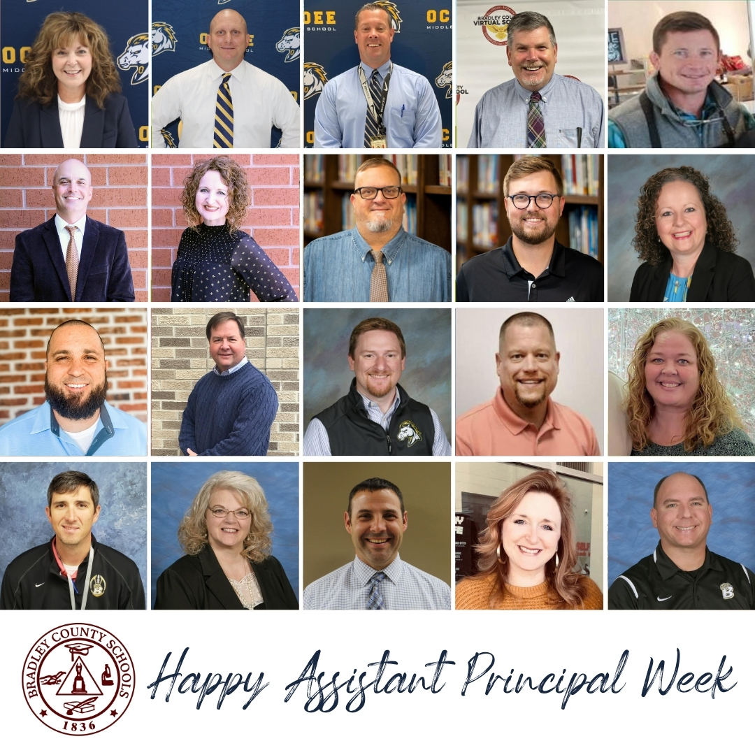 Happy National Assistant Principal Week! To all our incredible Assistant Principals across Bradley County Schools: THANK YOU! Your dedication, hard work, and unwavering commitment to our students and staff make a world of difference every single day.