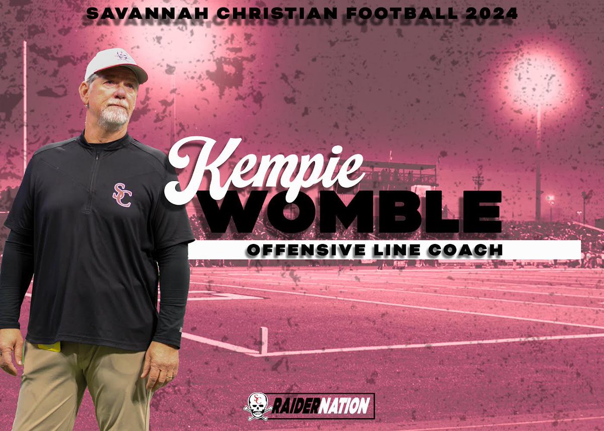 Coach Kempie Womble is our Offensive line coach. Coach Womble played OL for the University of South Carolina and now he is in charge of the @scpsathletics offensive line (Hogs). Coach Womble is also a pastor at The Seed Church just down the road from Savannah Christian. ☠️🏈🏴‍☠️