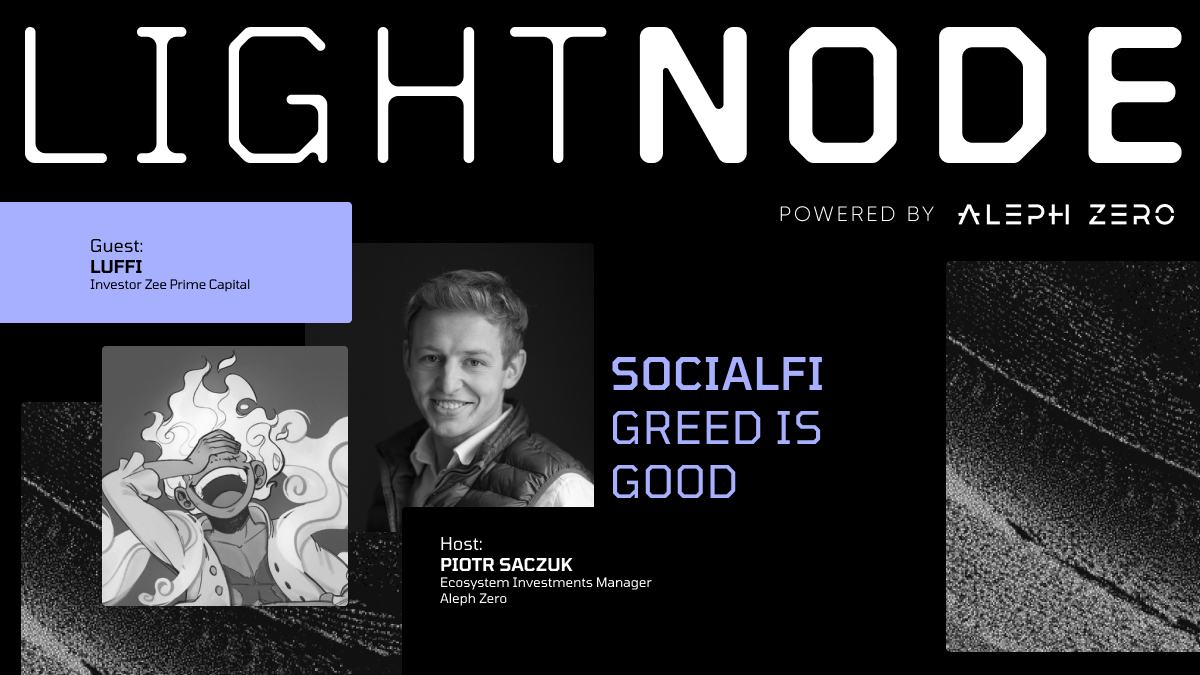 New #Lightnode Alert! 🌟 We're diving deep with @luffistotle from @ZeePrimeCap in a discussion that touches upon philosophy, and the existential quandaries facing crypto. Discover how SocialFi could revolutionize the creator economy and pave new ways for growth. 🌱 Spotify:…