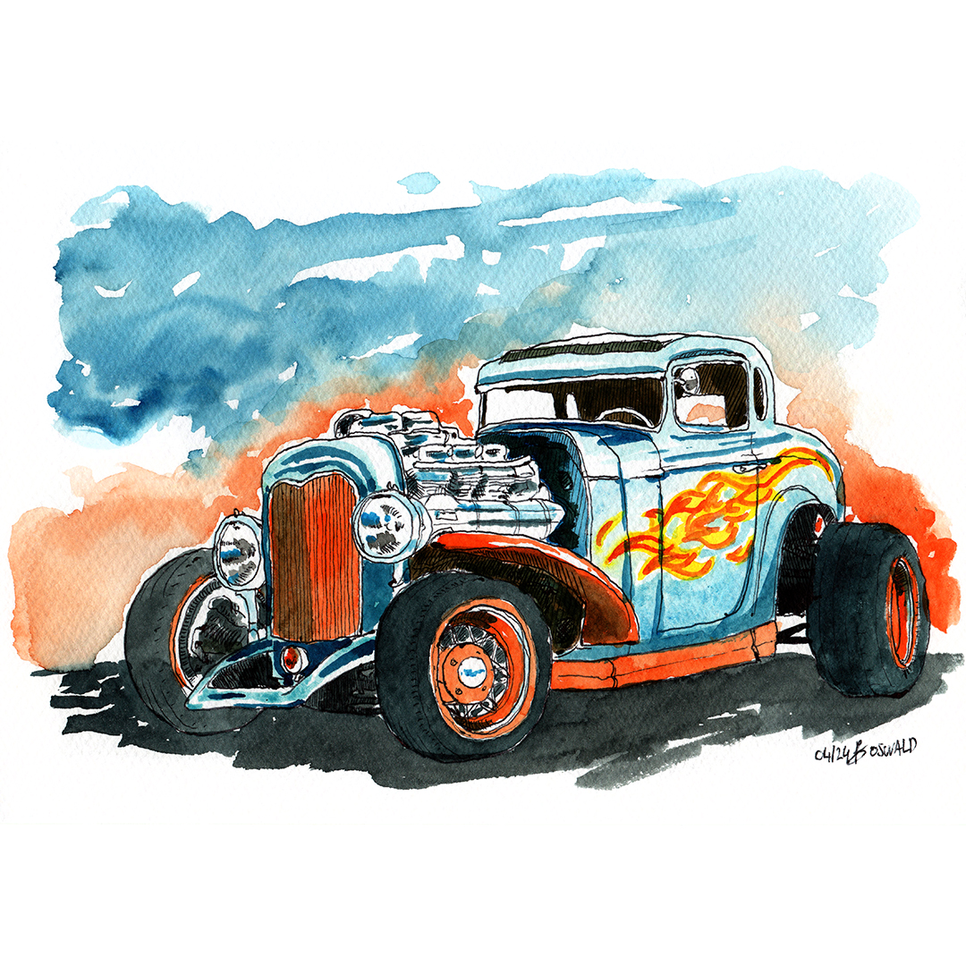 Bonjour,
Voici la troisième de mon cycle automobile avec mon premier Hot Rod #hotrod #hotrodart #voitureaméricaine #voitureancienne #watercolor #aquarelle #dessin #drawing #art #illustration #sketchbook #bic #inkpen #ink #dessindobservation #observation #croquis #instaaquarelle