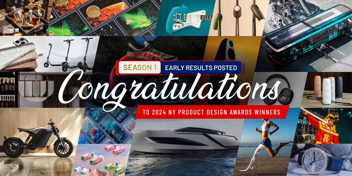 𝐄𝐀𝐑𝐋𝐘 𝐑𝐄𝐒𝐔𝐋𝐓𝐒 𝐀𝐍𝐍𝐎𝐔𝐍𝐂𝐄𝐃 🏆

Congratulations to all  2024 NY Product Design Awards competition winners!

Check out the winners here: nydesignawards.com/winner.php

#NYAwards #NYDesignAwards #NYProductDesignAwards #productdesignawards #productdesign #marketingawards