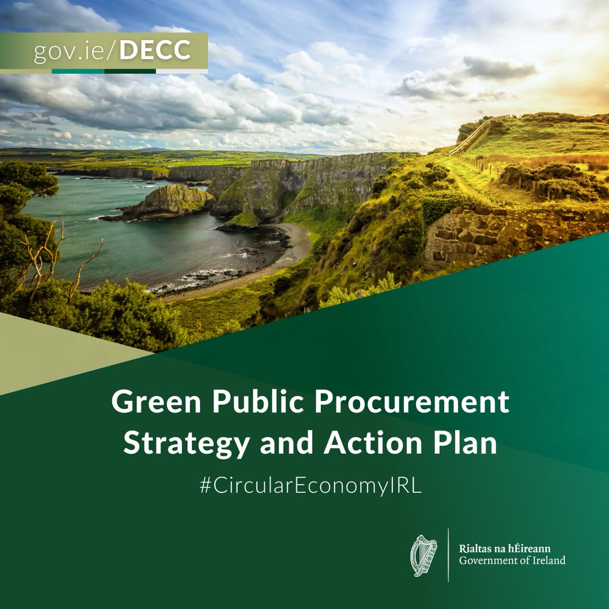 The Government has approved the Green Public Procurement Strategy and Action Plan. 🍃 The public sector has a responsibility to promote green public procurement, to support Ireland’s environmental and sustainable development objectives. 📖 More here: gov.ie/en/press-relea…