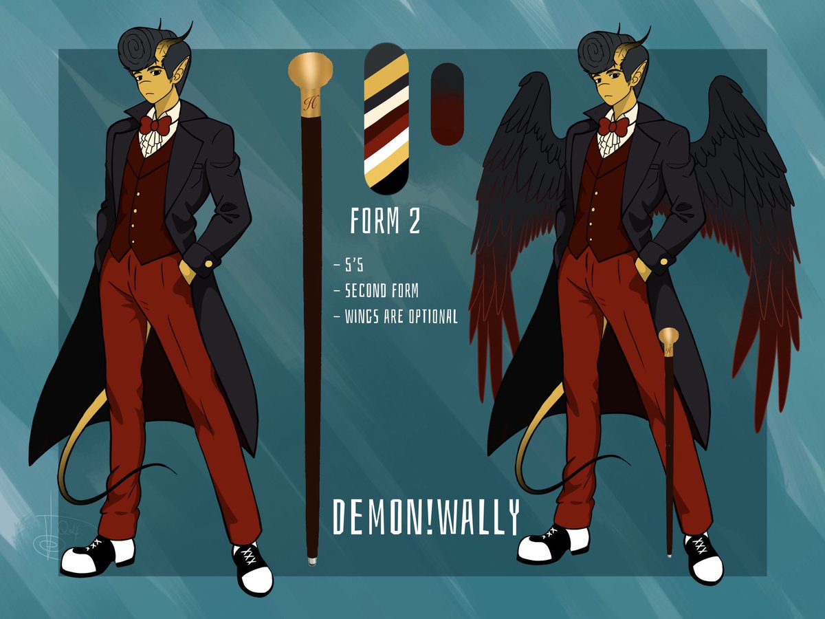 Omg InternetMom finally made a ref for their Demon!Wally He’s such a cutie 🥰😍