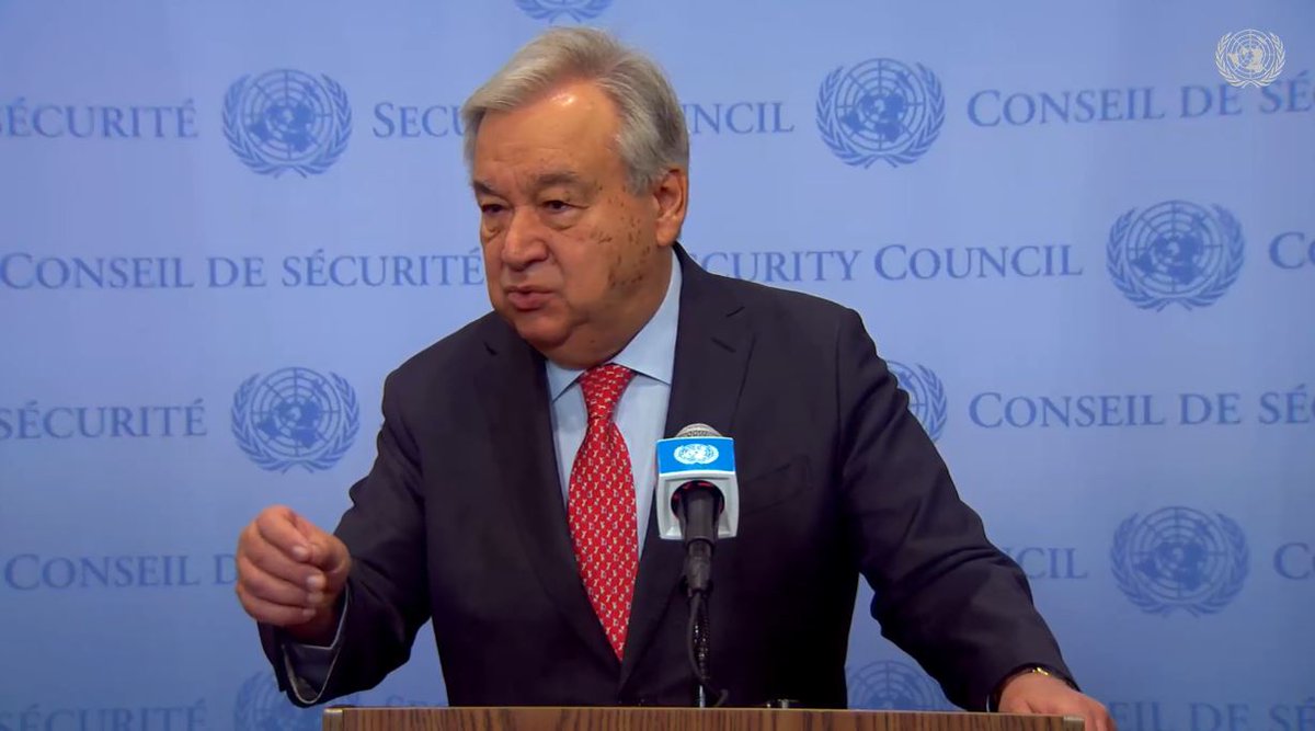 The #UNSG @antonioguterres says independent investigations into the killing of ALL humanitarian aid workers in #Gaza are required rather than just investigating the killing of @WCKitchen staff: 'The question is not only this specific incident, 196 humanitarian workers have been…