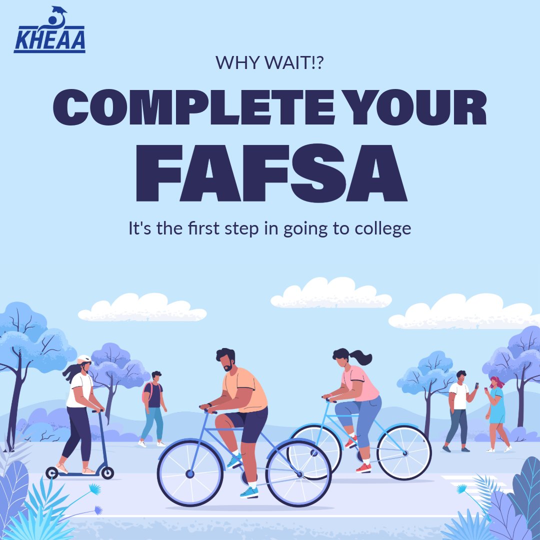 Take the first step towards your college dreams today! Don't wait – complete your FAFSA now and pave the way for your future.