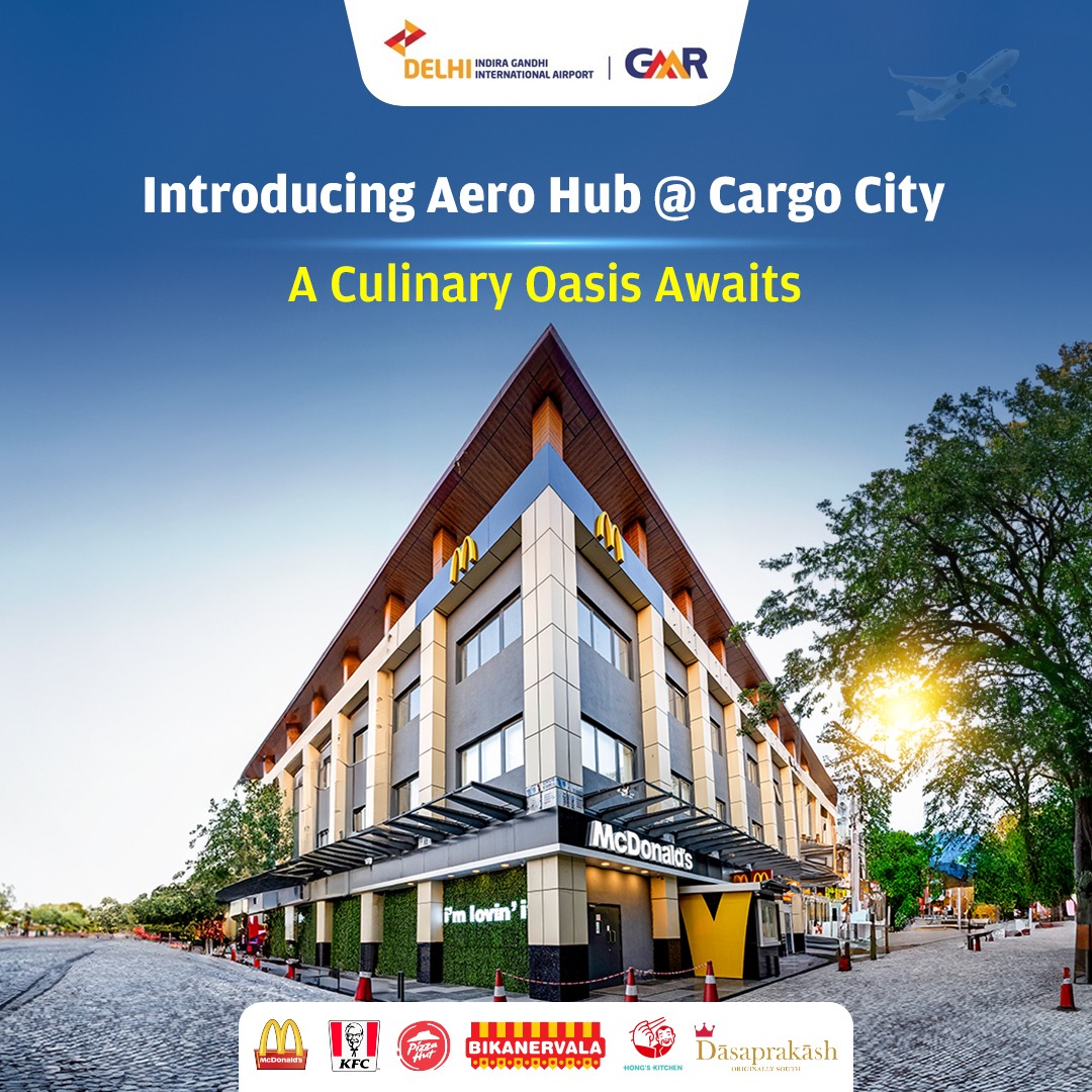 Step into a world-class amenities' hub for a seamless experience - Aero Hub @ Cargo City, #DelhiAirport. Get quick parking facility, indulge in delicious delights by quick-service food outlets, and refresh in the restrooms. To know more, visit: bit.ly/DEL_AeroHub