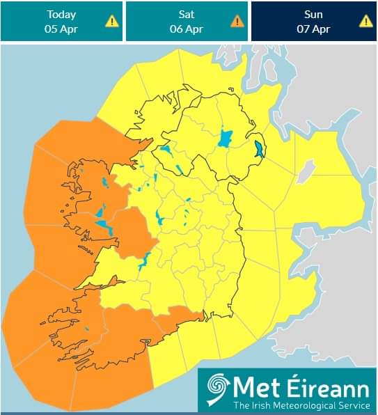 ⚠️ 📢 Storm Kathleen ⚠️ 📢 Fri 5th April at 2pm As of now all our services are running as normal for the weekend as Limerick & Clare are only on a yellow warning. If there are any changes, they will be posted on social media.