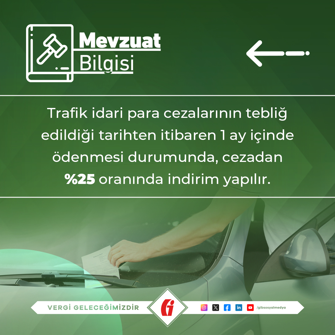 #MevzuatBilgisi ✒️ Trafik Para Cezası (TPC) borcunuzu Dijital Vergi Dairesi üzerinden ödeyebilirsiniz.

dijital.gib.gov.tr/hizliOdemeler/…

#GİB #VergiGeleceğimizdir