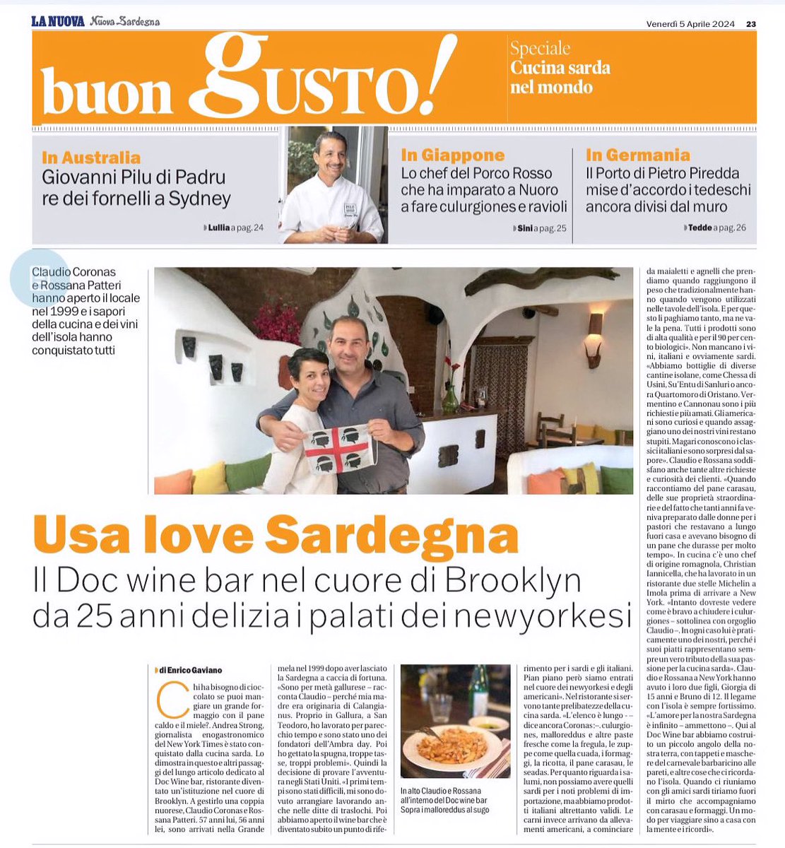 docwinebar's tweet photo. Thank you 🙏🏻 
#lanuovasardegna #nycrestaurant #sardinianfood #cibosardo https://t.co/1pbMVVu9Y4