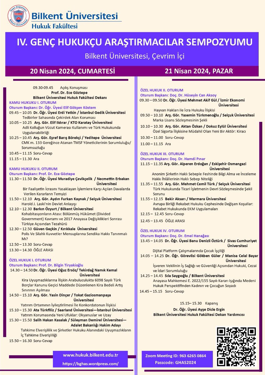 ihm_bilkent's tweet photo. Bilkent Hukuk Fakültesi @HukukBilkent nin düzenlediği Genç Hukukçu Araştırmacılar Sempozyumu’nun dördüncüsü, 20-21 Nisan 2024 tarihlerinde çevrim içi olarak düzenlenecek. İlgilenen herkes davetlidir. https://t.co/cmY6Qux31U