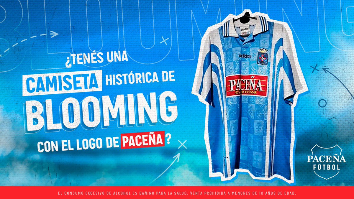 Buscamos al coleccionista que tenga la polera más antigua de <a href="/BloomingOficial/">Club Blooming</a> con el logo de PACEÑA. Si vos la tenés, mandanos una foto.
