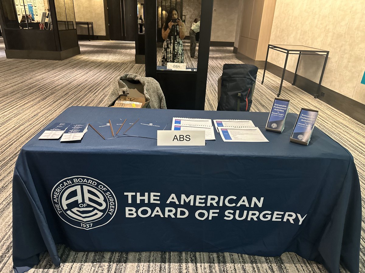 Calling all #vascularsurgeons - stop by the ABS table today at the @APDVS_ Spring Meeting to learn more about #EPAs for #vascularsurgery!