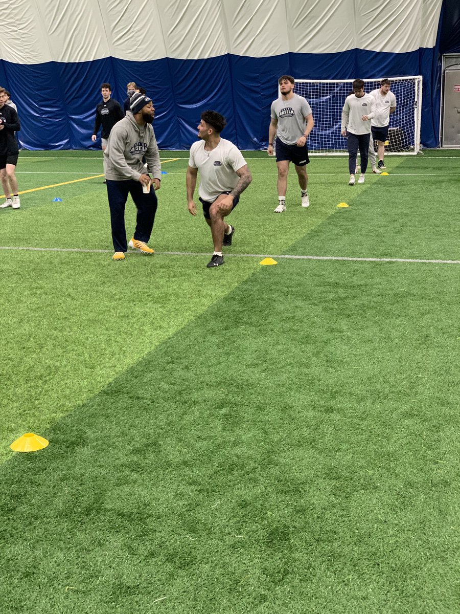 New England Nor’easter? 💨 No problem…head to the dome. 🏟️ Great #BCM work this morning.