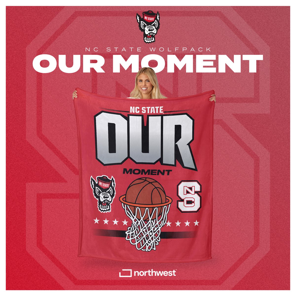 Time to seize the moment. 🐺🏀 @PackMensBball is one game away from the National Championship! Celebrate the moment with a cozy silk touch throw blanket: bit.ly/43M7wUB #MarchMadness | #WolfPack | #Northwest