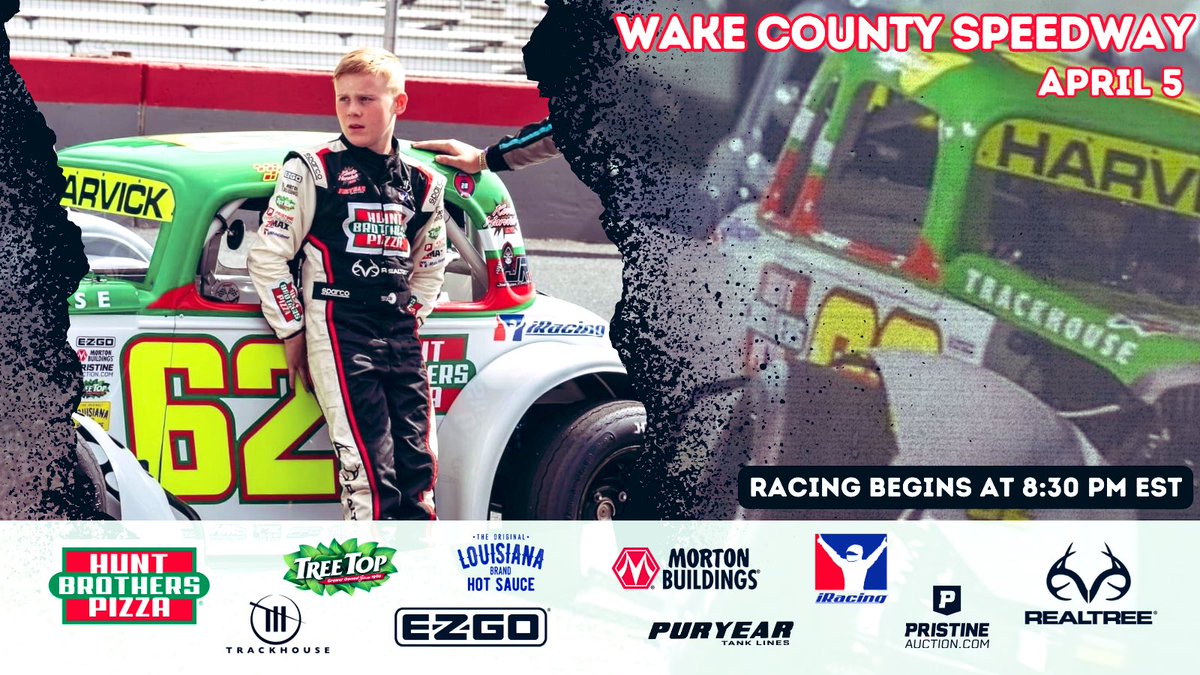 It’s raceday! #62 #letsgo @hbpizza @Realtree @TreeTopInc @TeamTrackhouse @EZGOvehicles @MortonBuildings @iRacing @PristineAuction @LA_Hot_Sauce @puryeartank